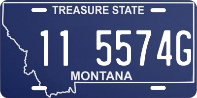 MT license plate 115574G