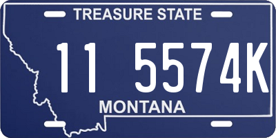 MT license plate 115574K