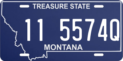 MT license plate 115574Q