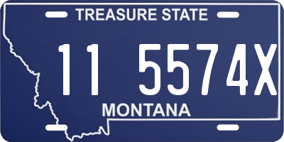 MT license plate 115574X