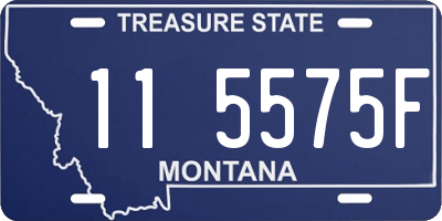 MT license plate 115575F