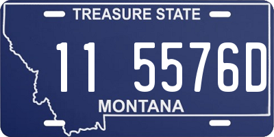 MT license plate 115576D