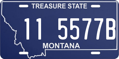 MT license plate 115577B