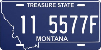 MT license plate 115577F