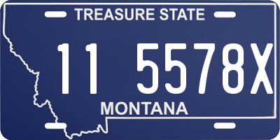 MT license plate 115578X