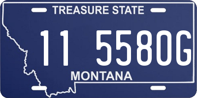 MT license plate 115580G
