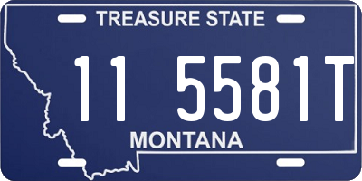 MT license plate 115581T