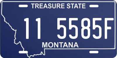 MT license plate 115585F