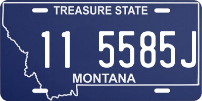 MT license plate 115585J