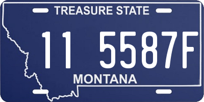 MT license plate 115587F