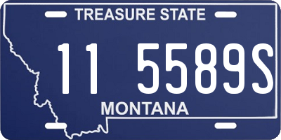 MT license plate 115589S