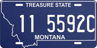 MT license plate 115592C