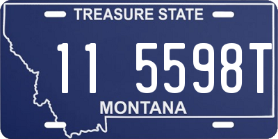 MT license plate 115598T