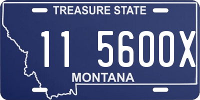 MT license plate 115600X