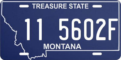 MT license plate 115602F