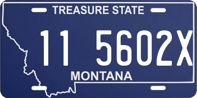 MT license plate 115602X