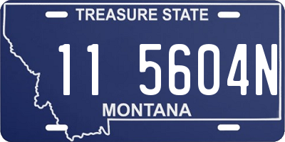 MT license plate 115604N