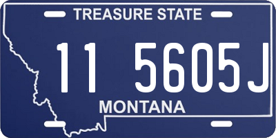 MT license plate 115605J