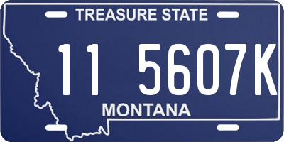 MT license plate 115607K