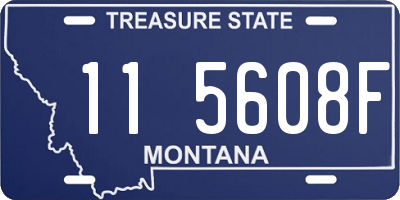MT license plate 115608F