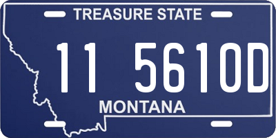 MT license plate 115610D