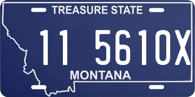 MT license plate 115610X