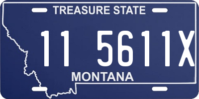 MT license plate 115611X
