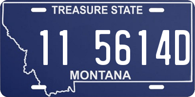 MT license plate 115614D