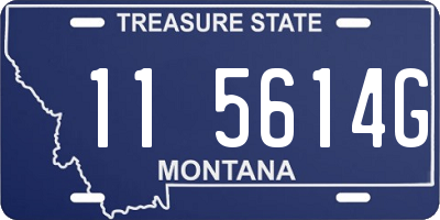 MT license plate 115614G