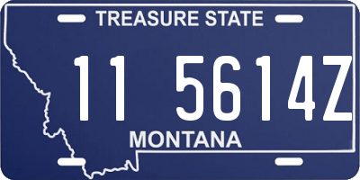 MT license plate 115614Z