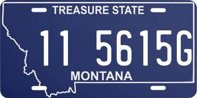 MT license plate 115615G