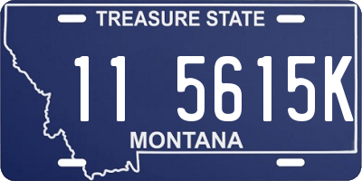 MT license plate 115615K