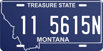 MT license plate 115615N