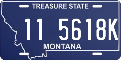 MT license plate 115618K
