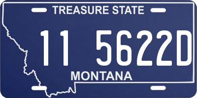 MT license plate 115622D