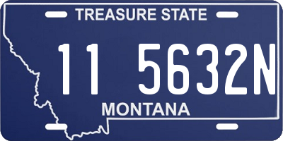 MT license plate 115632N