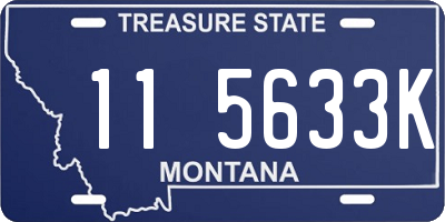 MT license plate 115633K