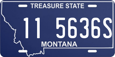 MT license plate 115636S