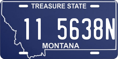 MT license plate 115638N