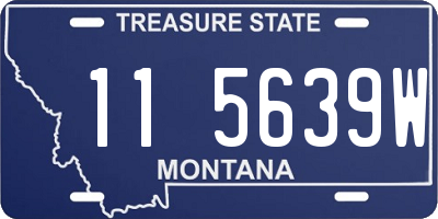 MT license plate 115639W