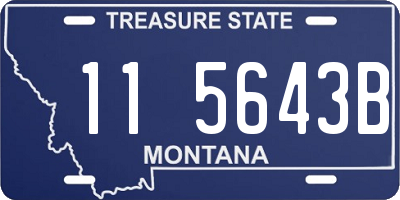MT license plate 115643B