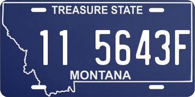 MT license plate 115643F