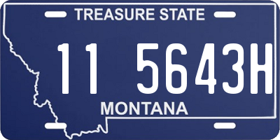 MT license plate 115643H