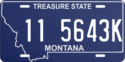 MT license plate 115643K