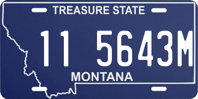 MT license plate 115643M
