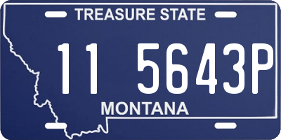 MT license plate 115643P