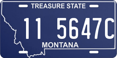 MT license plate 115647C