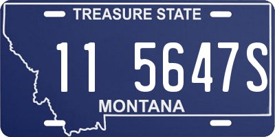 MT license plate 115647S