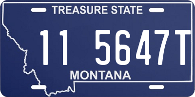 MT license plate 115647T