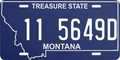 MT license plate 115649D